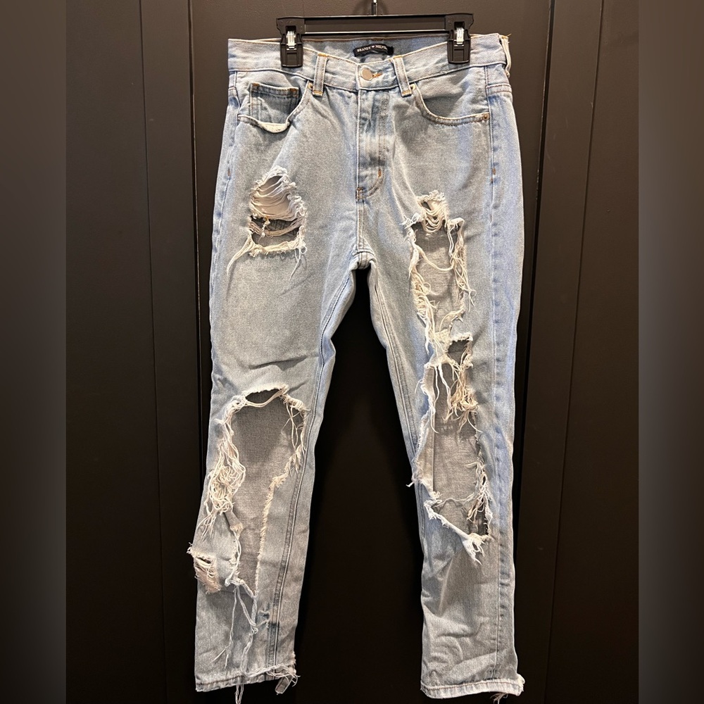 Brandy Melville Distressed Light Blue Jeans